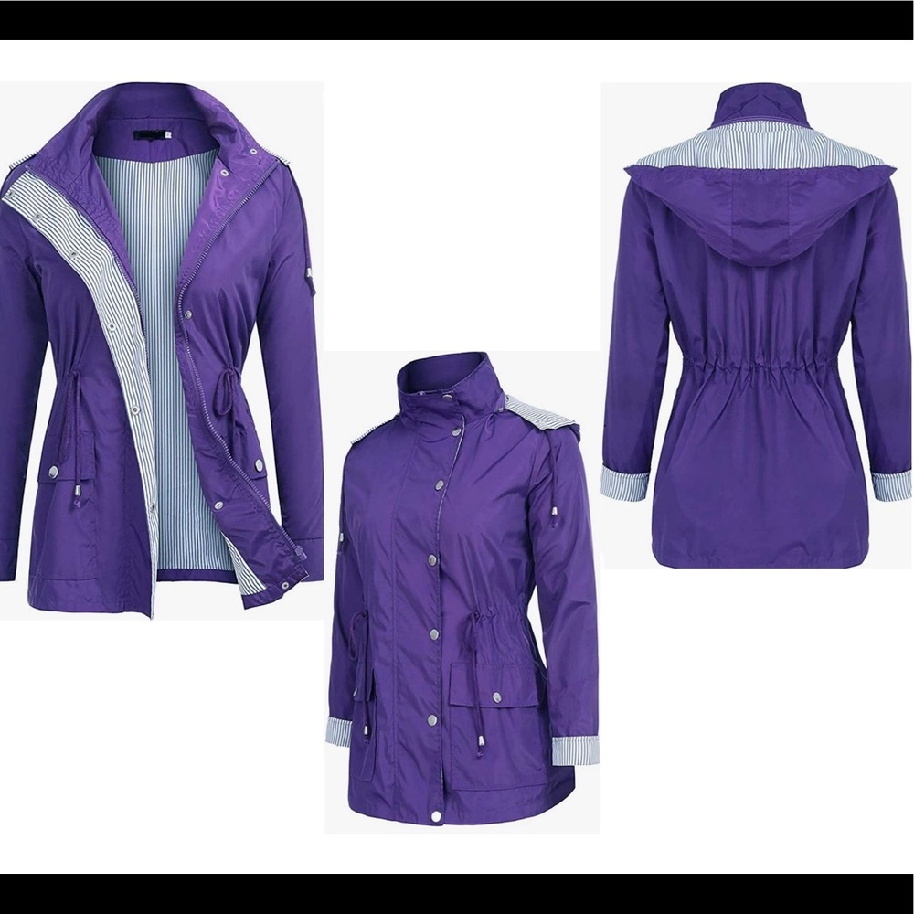 NWT UUANG raincoat windbreaker women size small S